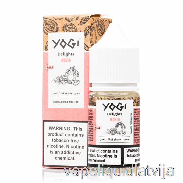 Rozā Gvajaves Ledus Sāļi - Jogas Prieki - 30ml 50mg Vape šķidrums